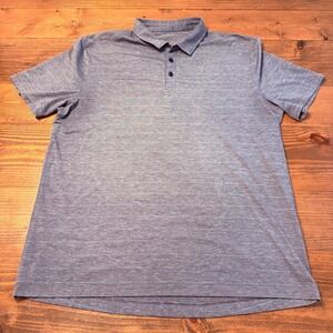 lululemon athletica Heathered Blue Polo Shirt